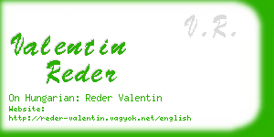 valentin reder business card